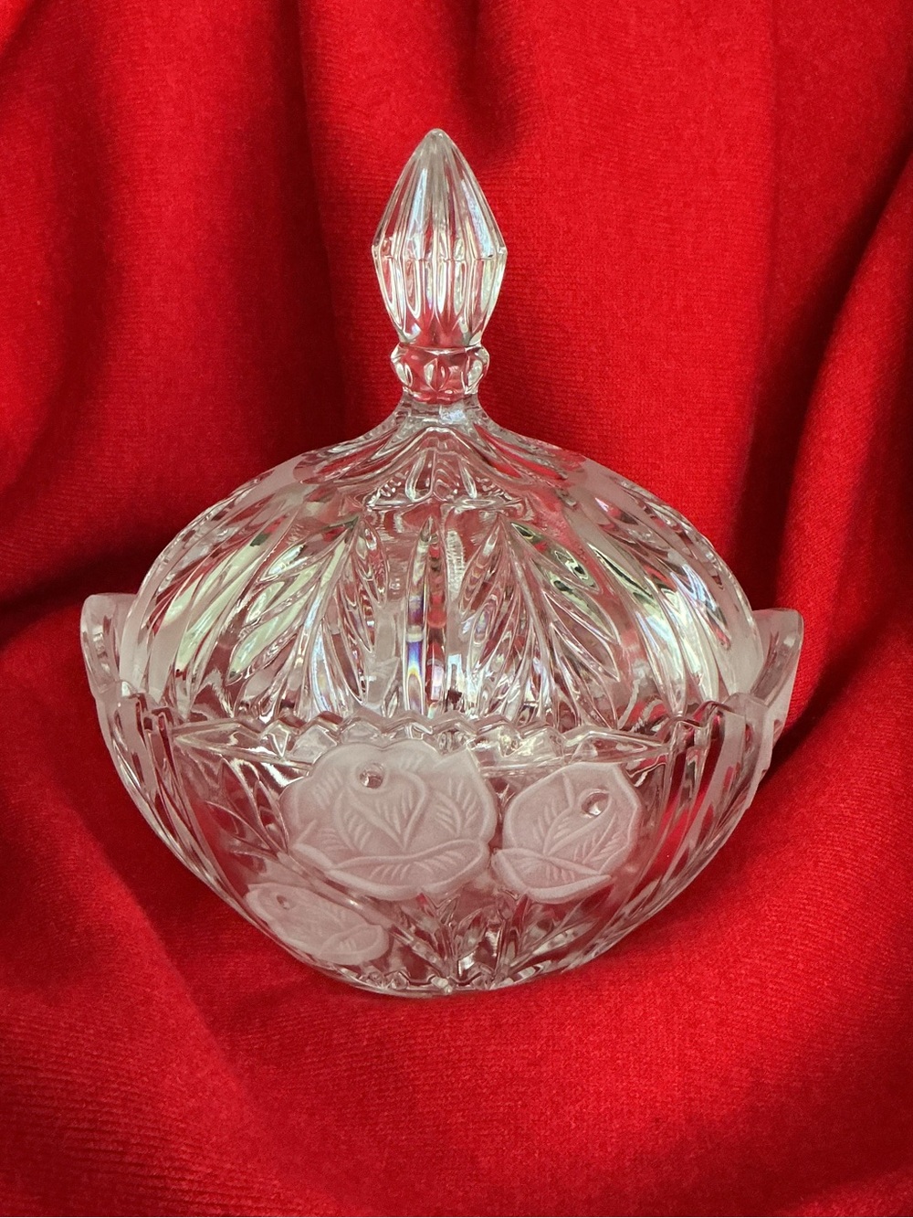 Vintage Crystal Candy Dish 24% Lead  Anna Hutte Bleikristall Germany